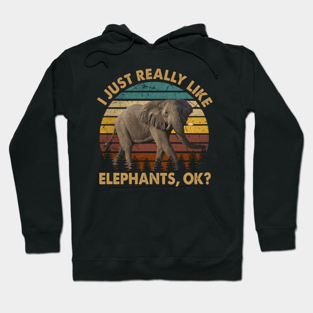 Tusker Trends Elephant Love, Tee Trendsetter Triumphs for Animal Devotees Hoodie by Kevin Jones Art